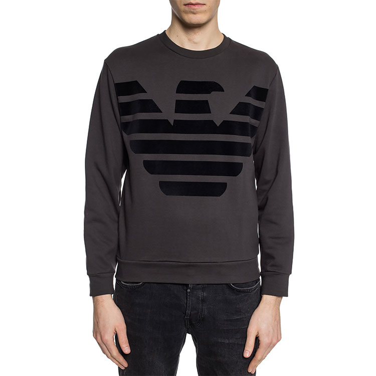 Emporio Armani FW21 Eagle Logo Crewneck Long Sleeve Sweatshirt Men’s Grey 3G1M67-1J07Z-0647 圖 4