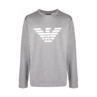 Emporio Armani FW21 Essentials Logo Print Grey Long Sleeve Sweatshirt 8N1MR6-1JRIZ-F606