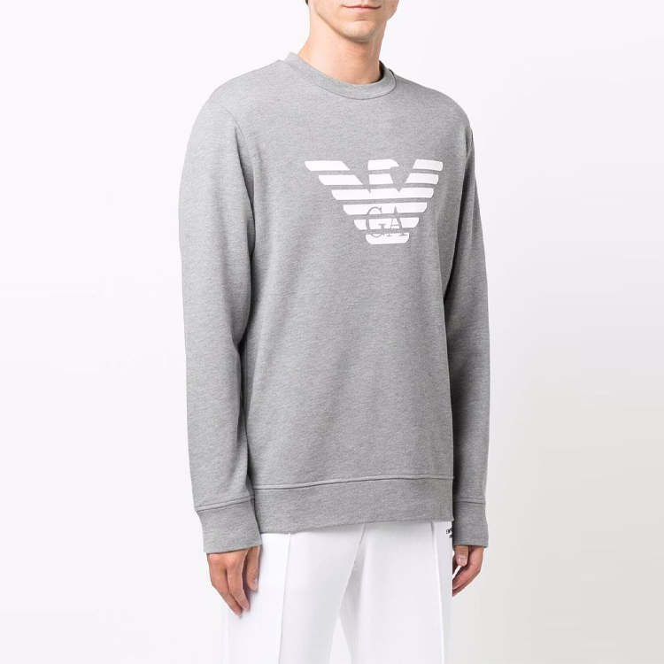 Emporio Armani FW21 Essentials Logo Print Grey Long Sleeve Sweatshirt 8N1MR6-1JRIZ-F606 圖 4