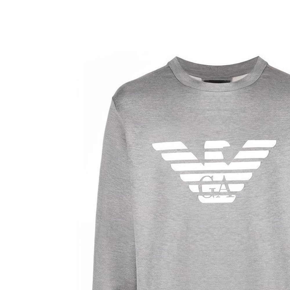 Emporio Armani FW21 Essentials Logo Print Grey Long Sleeve Sweatshirt 8N1MR6-1JRIZ-F606 圖 6