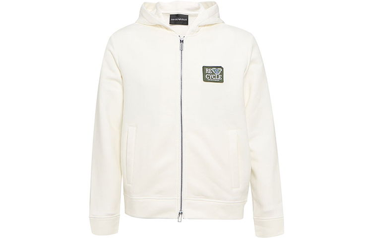 Emporio Armani FW21 Fun Emoji Hoodie Jacket White 6K1ML4-1JWXZ-0614