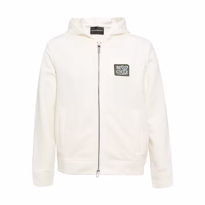 Emporio Armani FW21 Fun Emoji Hoodie Jacket White 6K1ML4-1JWXZ-0614