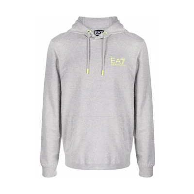 Emporio Armani FW21 Grey Logo Graphic Loose Fit Hoodie 6KPM47-PJ05Z-3905