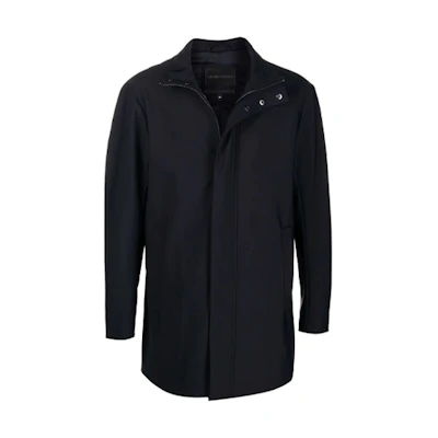 EMPORIO ARMANI FW21 High-Neck Long Sleeve Zip Jacket Dark Blue 8N1L81-1NZAZ-0920