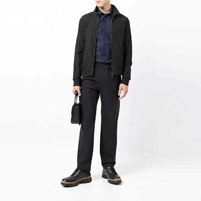 Emporio Armani FW21 千鳥格紋拉鍊飛行夾克 男款 黑色 B1R290-B1D10-632 Lookbook Emporio Armani FW21 千鳥格紋拉鍊飛行夾克 男款 黑色 B1R290-B1D10-632