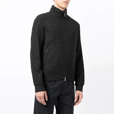 Emporio Armani FW21 千鳥格紋拉鍊飛行夾克 男款 黑色 B1R290-B1D10-632 Purchase Emporio Armani FW21 千鳥格紋拉鍊飛行夾克 男款 黑色 B1R290-B1D10-632