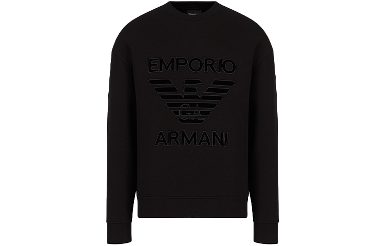Emporio Armani FW21 Knit Sweatshirt with Logo Embroidery - Black 6K1M971-JHSZ1-0999 圖 2