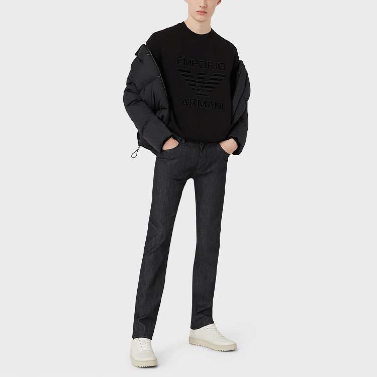 Emporio Armani FW21 Knit Sweatshirt with Logo Embroidery - Black 6K1M971-JHSZ1-0999 圖 3