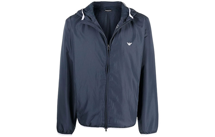 Emporio Armani FW21 Lightweight Logo Jacket - Blue 2118069-P4630-6935