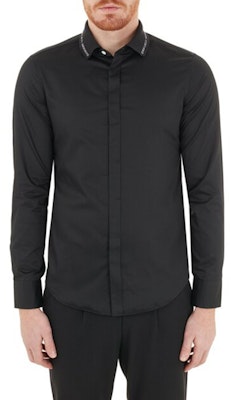 Emporio Armani FW21 黑色標誌長袖棉質襯衫 3K1CP8-1NXRZ-0999 Purchase Emporio Armani FW21 黑色標誌長袖棉質襯衫 3K1CP8-1NXRZ-0999