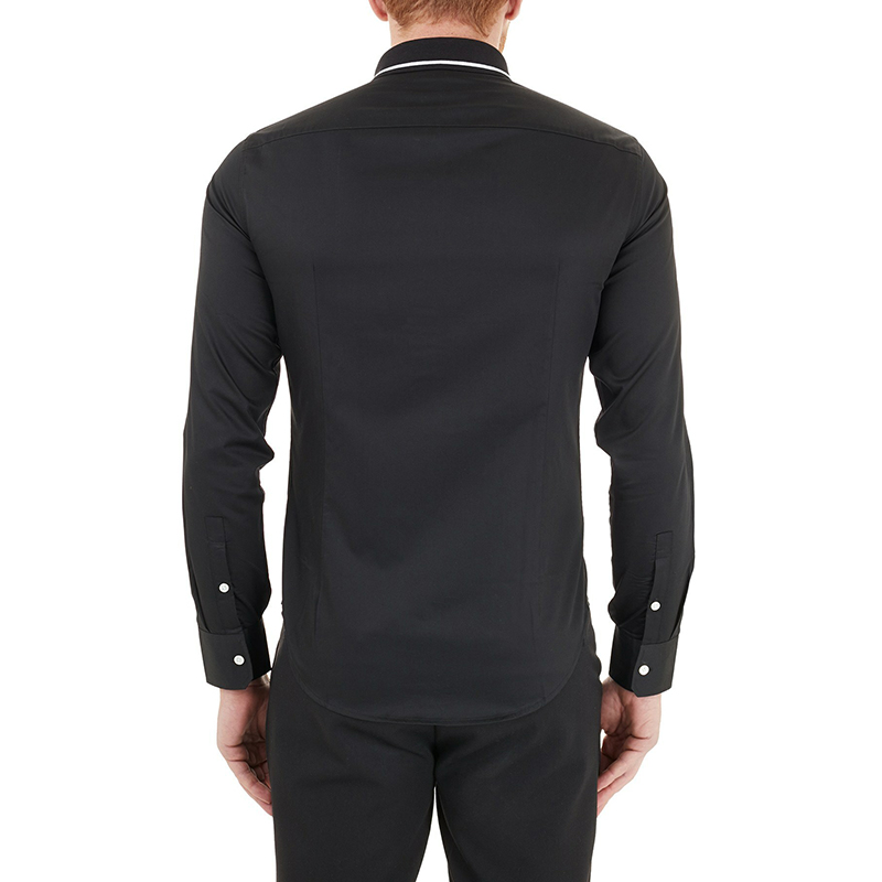 Details for Emporio Armani FW21 黑色標誌長袖棉質襯衫 3K1CP8-1NXRZ-0999