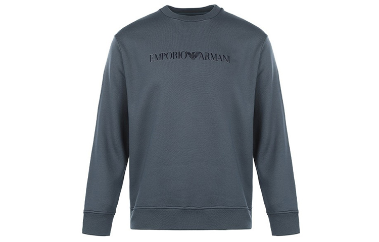 Emporio Armani FW21 Logo Crewneck Sweatshirt - Dark Gray 6K1M941-JQNZ-0989