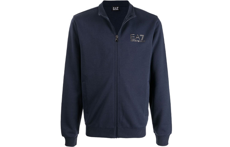 Emporio Armani FW21 Logo Long Sleeve Track Jacket Men’s Blue 6KPMA4-PJARZ-1554