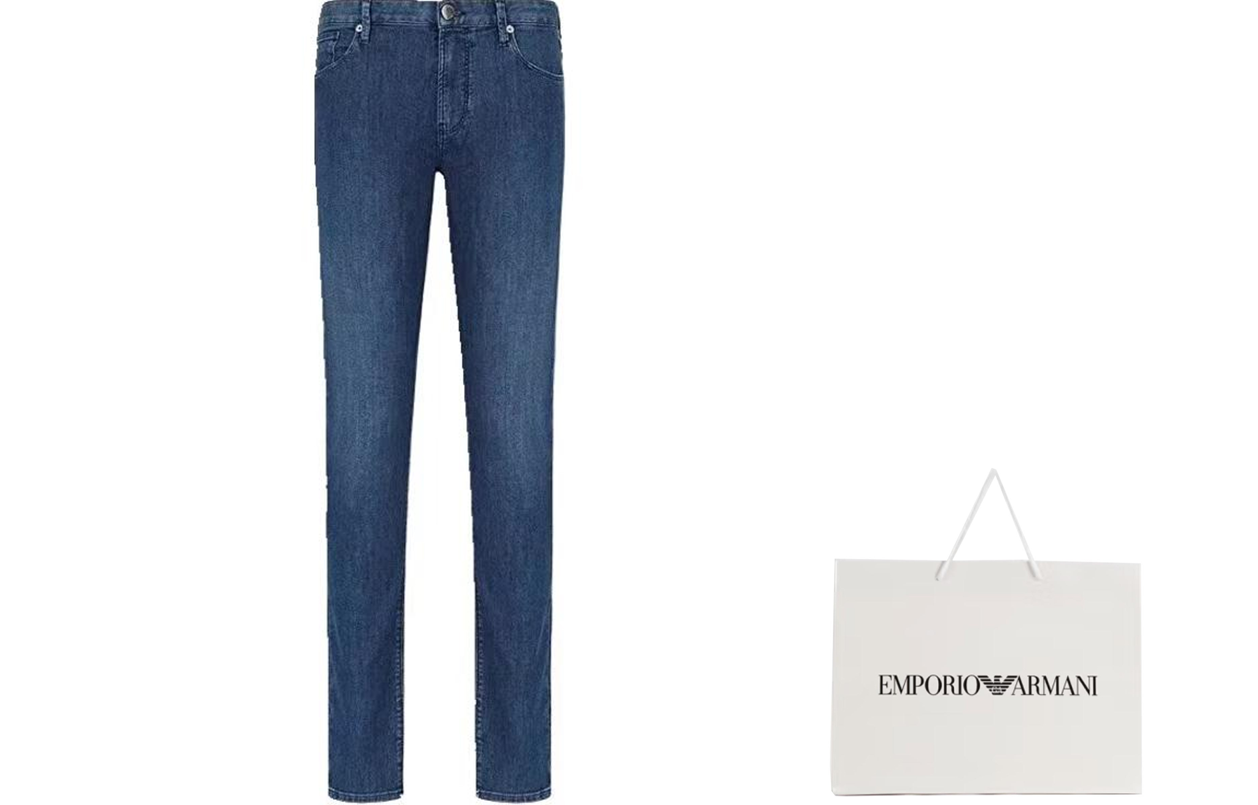 Emporio Armani FW21 Logo Mid-Rise Straight Fit Jeans Blue 8N1J06-1D85Z-0943 圖 3