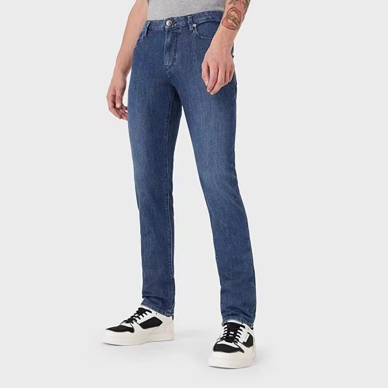 Emporio Armani FW21 Logo Mid-Rise Straight Fit Jeans Blue 8N1J06-1D85Z-0943 圖 4
