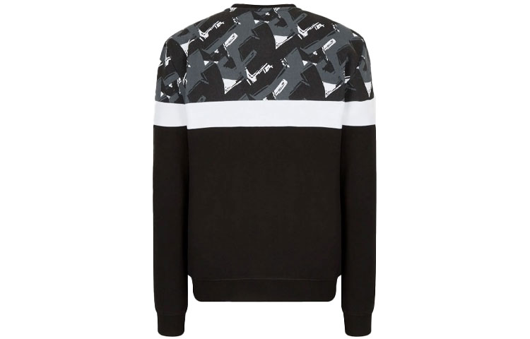 Emporio Armani FW21 Logo Print Colorblock Pullover Sweatshirt Black 6KPM81-PJ07Z-1200 圖 3