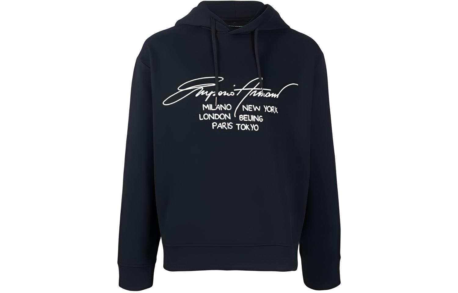 Emporio Armani FW21 Logo Print Hoodie Fashion 6K1M92-1JQKZ-0978