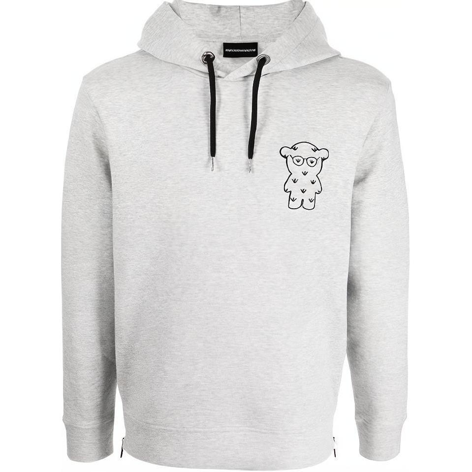 Emporio Armani FW21 Logo Print Hoodie Gray. 6K1MG3-1JHSZ-0616