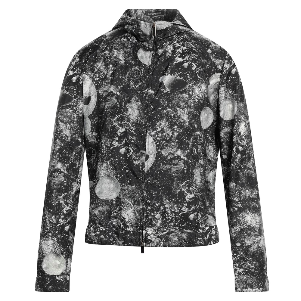 EMPORIO ARMANI FW21 Logo Starry Print Jacket Black Outerwear B1R410-B1017-991