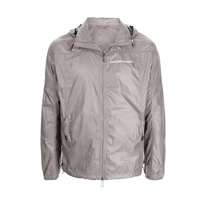 Emporio Armani FW21 Logo Zip Jacket in Graphite Gray. 6K1B6-41NWN-Z185