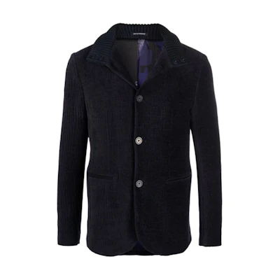 Emporio Armani FW21 Loose-Fit Single-Breasted Navy Blazer Jacket B1G37-0B121-0922
