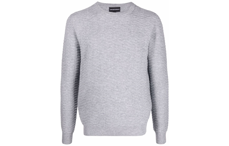 EMPORIO ARMANI FW21 Loose Fit Wool Knit Pullover Sweater - Gray 6K1MV7-1M08Z-0630 圖 2