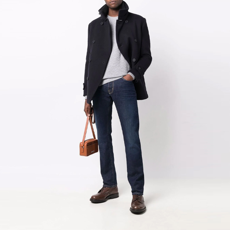 EMPORIO ARMANI FW21 Loose Fit Wool Knit Pullover Sweater - Gray 6K1MV7-1M08Z-0630 圖 3