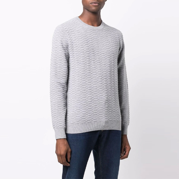 EMPORIO ARMANI FW21 Loose Fit Wool Knit Pullover Sweater - Gray 6K1MV7-1M08Z-0630 圖 5