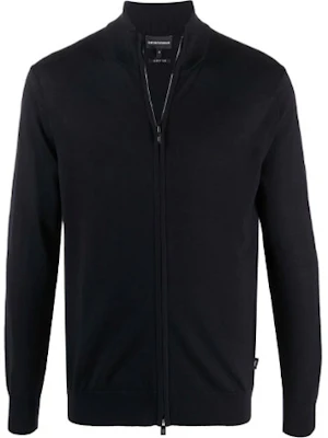EMPORIO ARMANI FW21 Minimalist Navy Blue Knit Zipper Sweater for Men. 8N1MUZ-1MJXZ-0920 Buy EMPORIO ARMANI FW21 Minimalist Navy Blue Knit Zipper Sweater for Men. 8N1MUZ-1MJXZ-0920