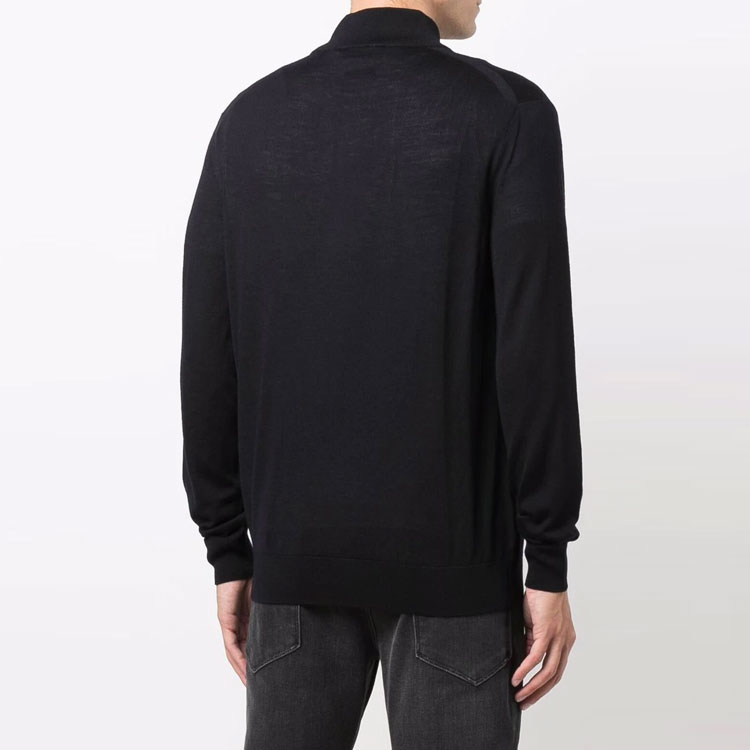 EMPORIO ARMANI FW21 Minimalist Navy Blue Knit Zipper Sweater for Men. 8N1MUZ-1MJXZ-0920 圖 5