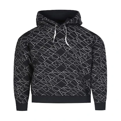 Emporio Armani FW21 Navy Blue Letter Print Hoodie Men 3K1ME4-1JVSZ-09200