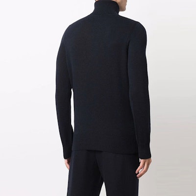 엠포리오 아르마니 FW21 네이비 블루 솔리드 컬러 터틀넥 니트 스웨터 8N1M46-1M71Z-0922 Purchase 엠포리오 아르마니 FW21 네이비 블루 솔리드 컬러 터틀넥 니트 스웨터 8N1M46-1M71Z-0922