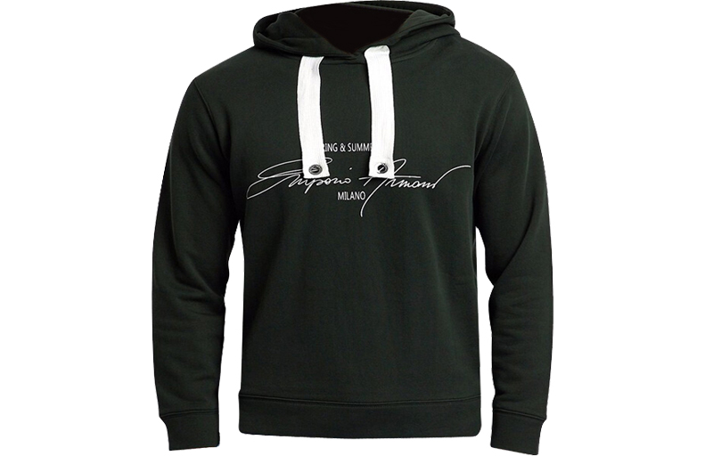 Emporio Armani FW21 Pullover Letter Hoodie Black Sweater 3G1ML1-1JHUZ-F955