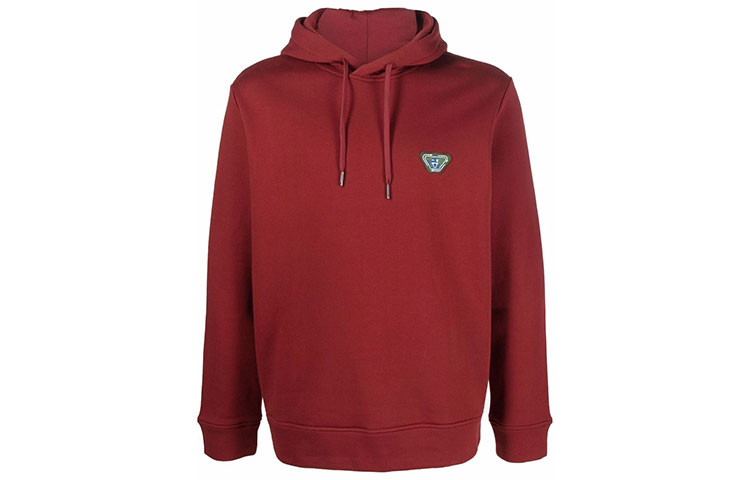 Emporio Armani FW21 Red Logo Pullover Hoodie for Men 6K1ML5-1JWXZ-0208