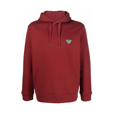Emporio Armani FW21 Red Logo Pullover Hoodie for Men 6K1ML5-1JWXZ-0208