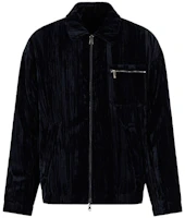 Emporio Armani FW21 Reversible Embroidered Casual Zip Cotton Jacket Blue . B1R710-B1186-997 Emporio Armani FW21 Reversible Embroidered Casual Zip Cotton Jacket Blue . B1R710-B1186-997