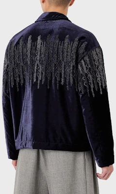 Emporio Armani FW21 翻轉刺繡休閒拉鍊棉外套 藍色 B1R710-B1186-997 Purchase Emporio Armani FW21 翻轉刺繡休閒拉鍊棉外套 藍色 B1R710-B1186-997
