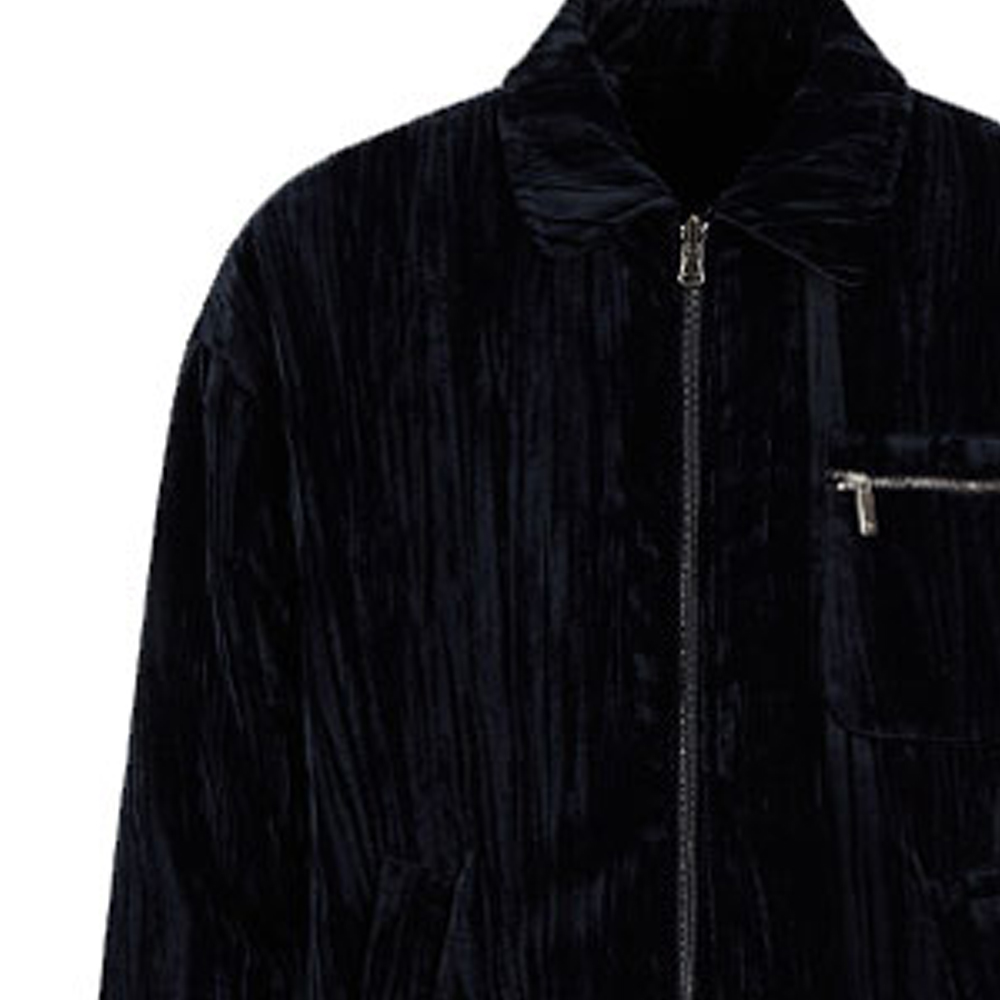 Sizing Emporio Armani FW21 翻轉刺繡休閒拉鍊棉外套 藍色 B1R710-B1186-997