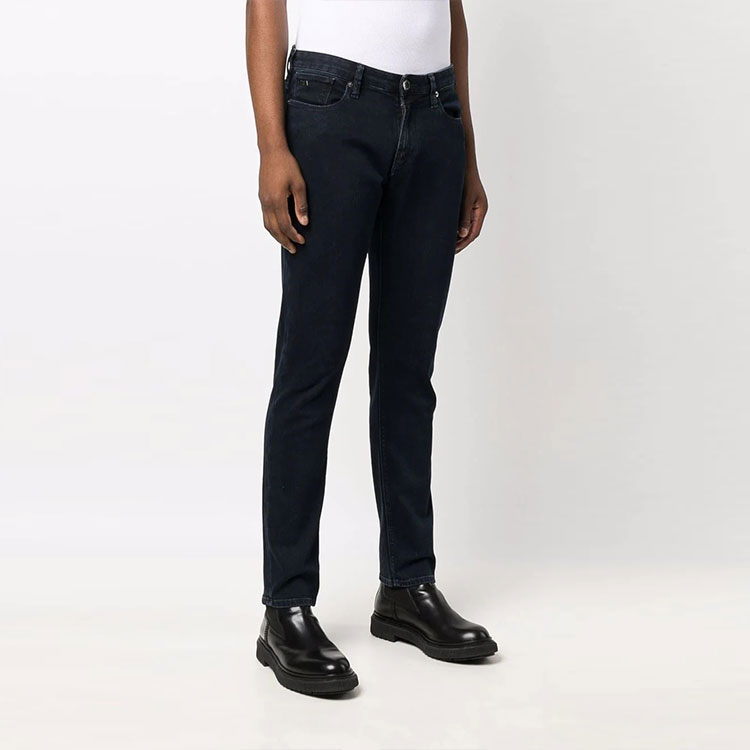 Shop EMPORIO ARMANI FW21 Slim Fit Jeans Logo - Biru. 8N1J06-1G0IZ-0942