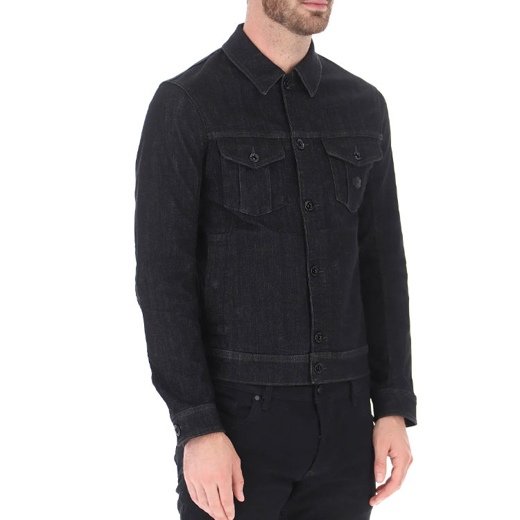 Emporio Armani FW21 Solid Black Denim Jacket for Men. 8N1B95-1DV7Z-0005 圖 5