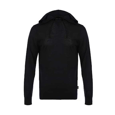 Emporio Armani FW21 Solid Knit Hoodie Long Sleeve Navy Blue 8N1MUW-1MJWZ-0920