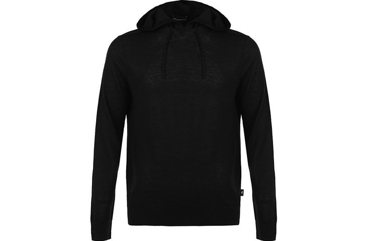 Emporio Armani FW21 Solid Knit Long Sleeve Hoodie Black Men’s Sweater. 8N1MUW-1MJWZ-0999