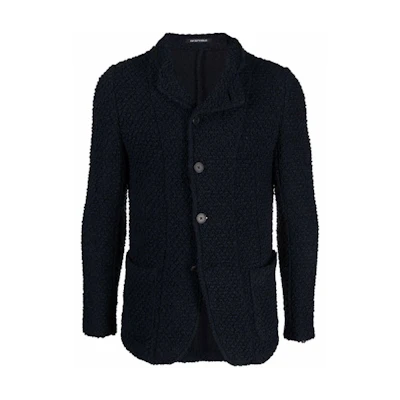 Emporio Armani FW21 Solid Slim Fit Single-Breasted Jacket Blue B1G570-B1250-922