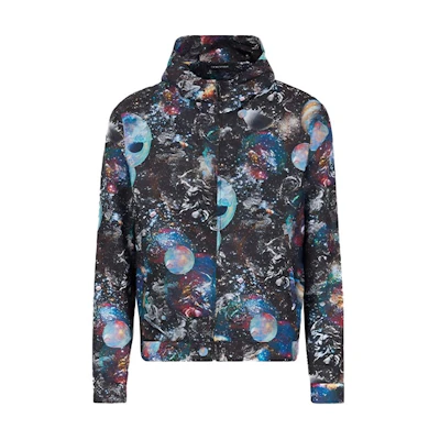 Emporio Armani FW21 Starry Print Hooded Jacket Black B1R410-B1017-997
