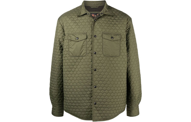 Emporio Armani FW21 Sustainable Shirt Jacket Military Green 6K1C6B-1N3PZ-10518