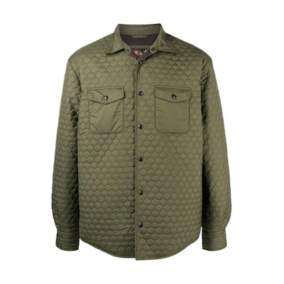 Emporio Armani FW21 Sustainable Shirt Jacket Military Green 6K1C6B-1N3PZ-10518