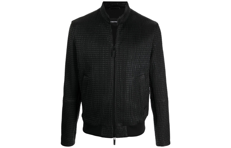 Emporio Armani FW21 Textured Pattern Oversized Jacket Black () B1R43P-B1P45-999