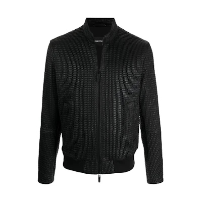 Emporio Armani FW21 Textured Pattern Oversized Jacket Black () B1R43P-B1P45-999