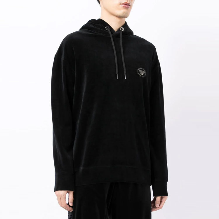 Emporio Armani FW21 Velvet Logo Hoodie Black 6K1M89-1JDPZ-0999 圖 4