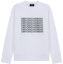 Order EMPORIO ARMANI FW21 White Cotton Embroidered Crewneck Sweatshirt. 6K1M62-1JHSZ-0100